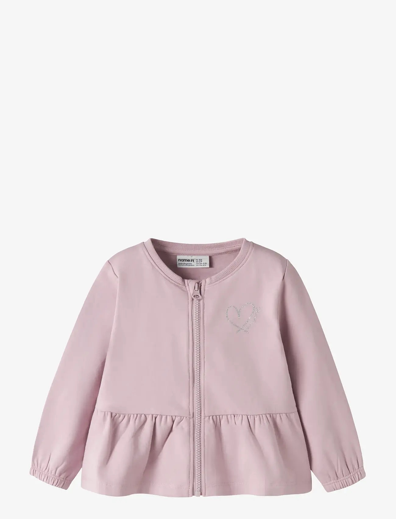 name it - NMFTAIKA SWEAT CARD BRU - dressipluusid - dawn pink - 0