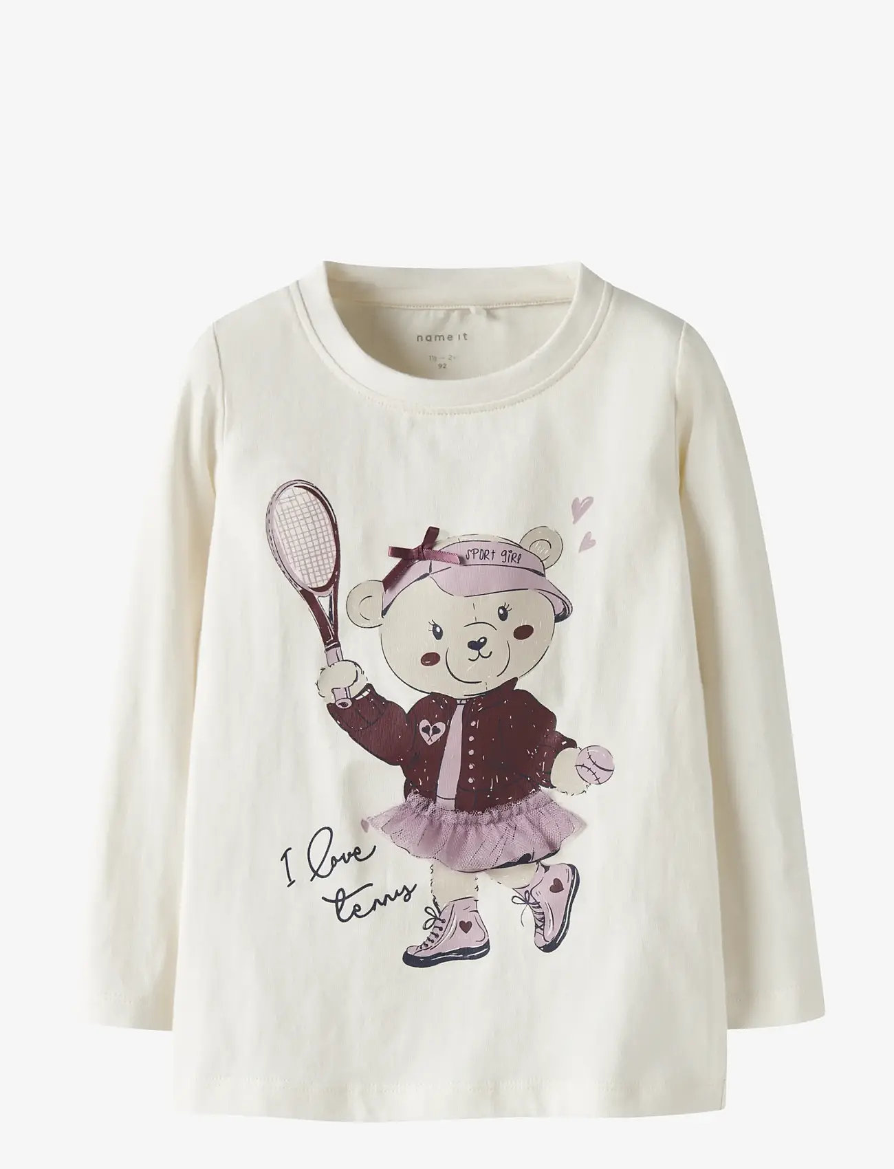 name it - NMFTELIA LS TOP BOX - langærmede t-shirts - cloud dancer - 0