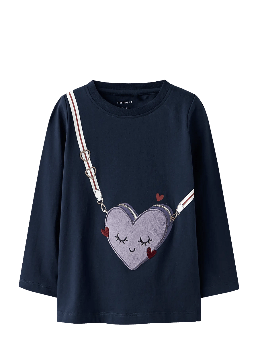 name it - NMFTELIA LS TOP BOX - långärmade t-shirts - navy blazer - 0