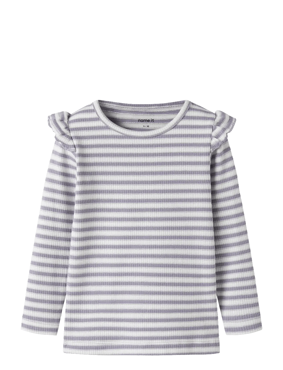 name it - NMFTAIAS LS SLIM TOP - långärmade t-shirts - lavender gray - 0