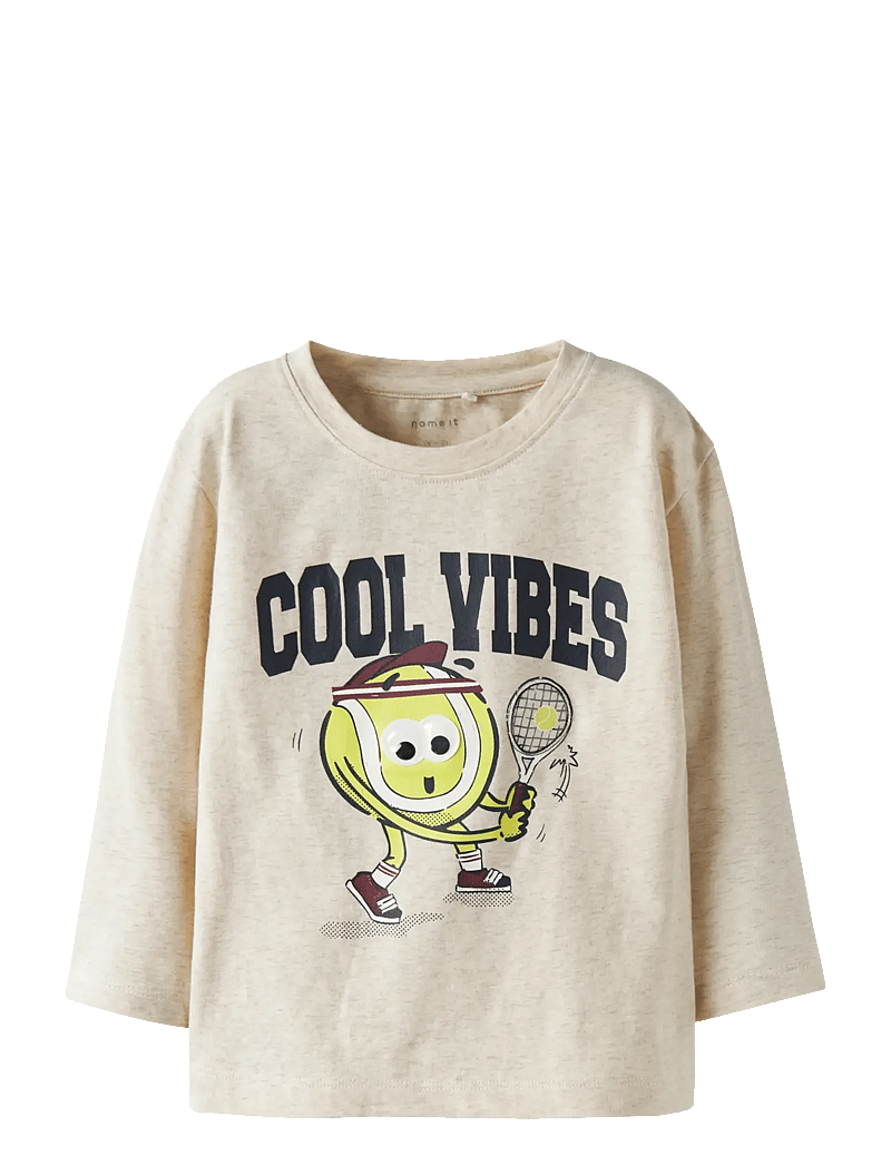 name it - NMMTAMIR LS NREG TOP BOX - pikkade varrukatega t-särgid - peyote melange - 0