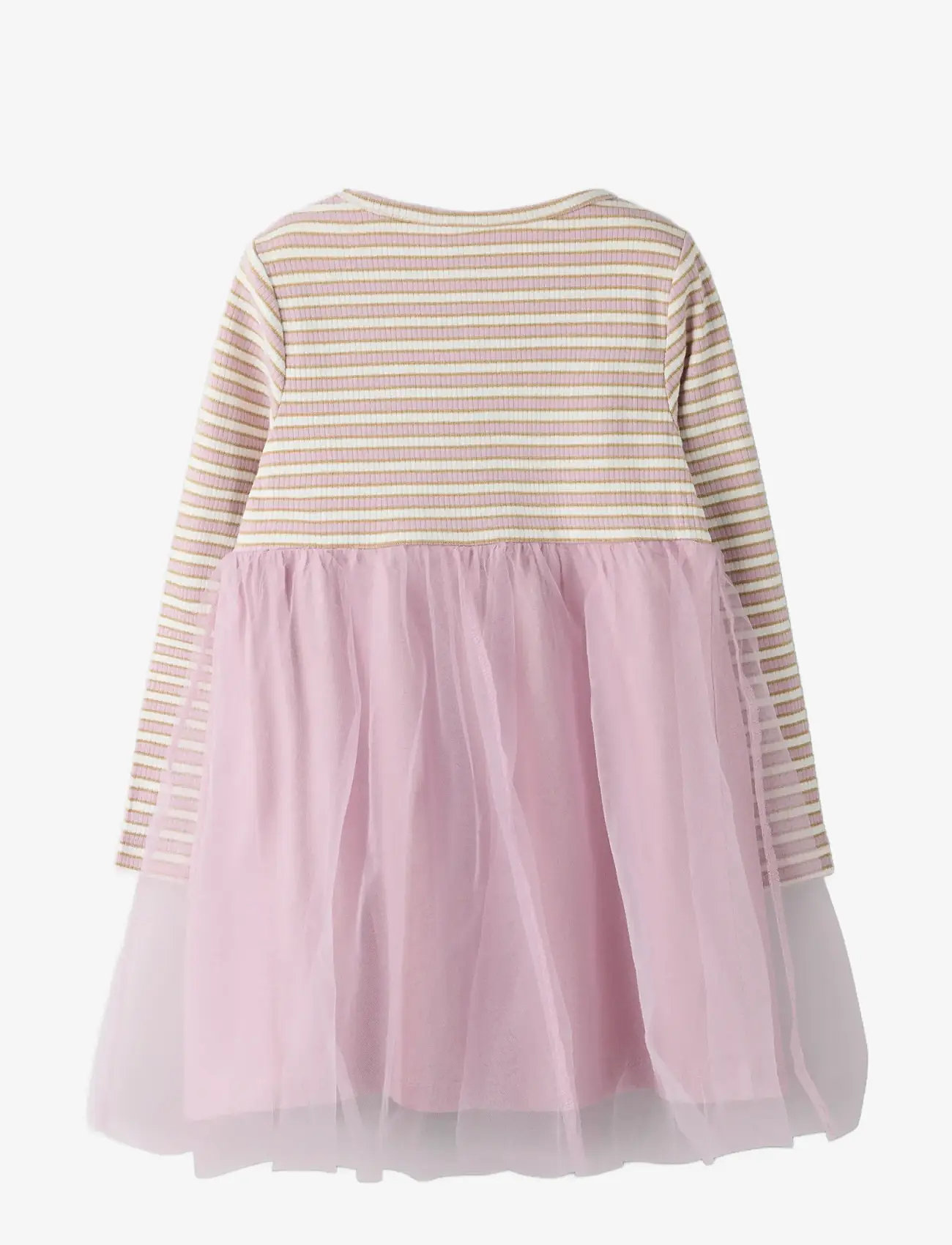 name it - NMFTAIAS LS TULLE DRESS - long-sleeved casual dresses - dawn pink - 2