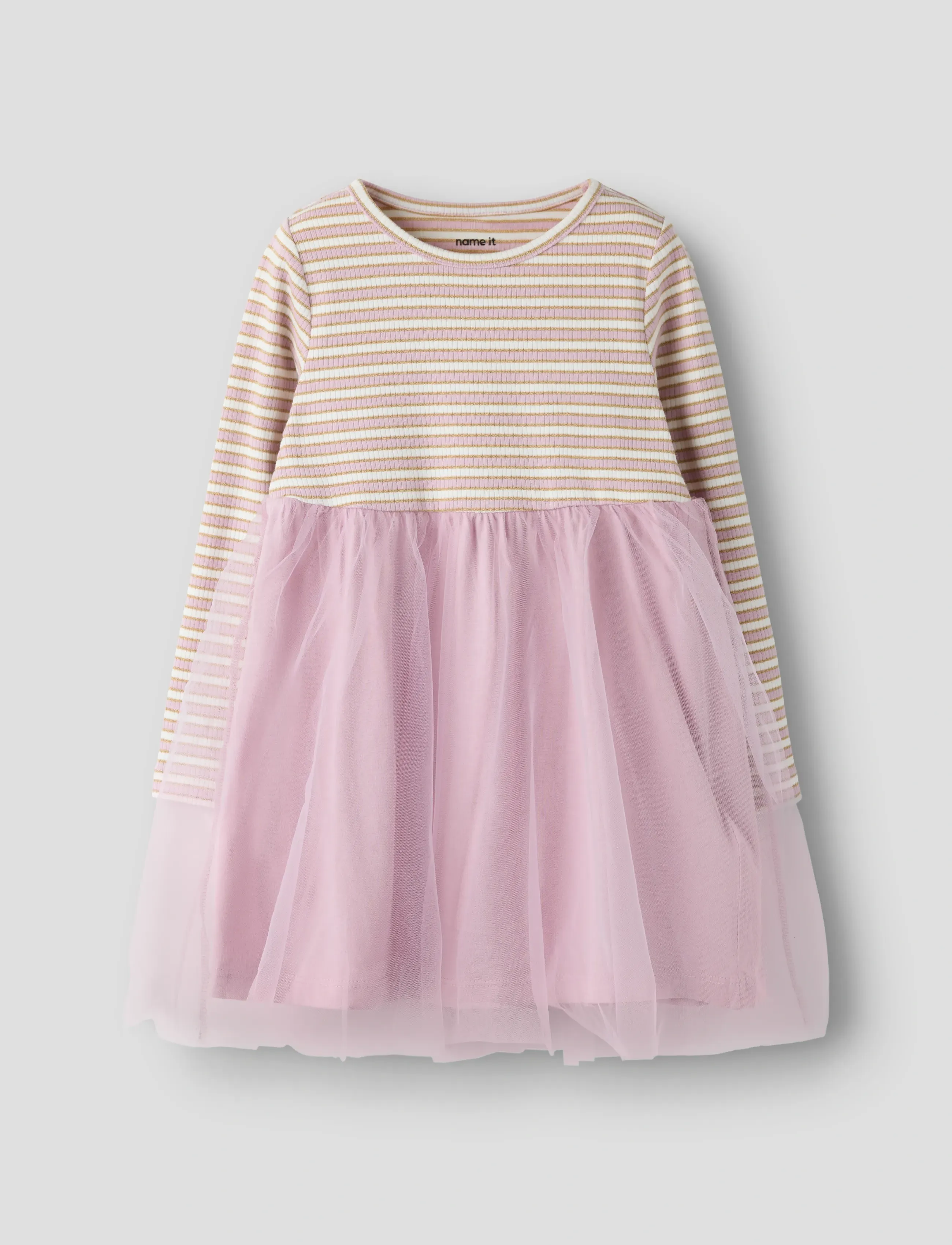 name it NMFTAIAS LS TULLE DRESS - Peokleidid - DAWN PINK / pink/rose