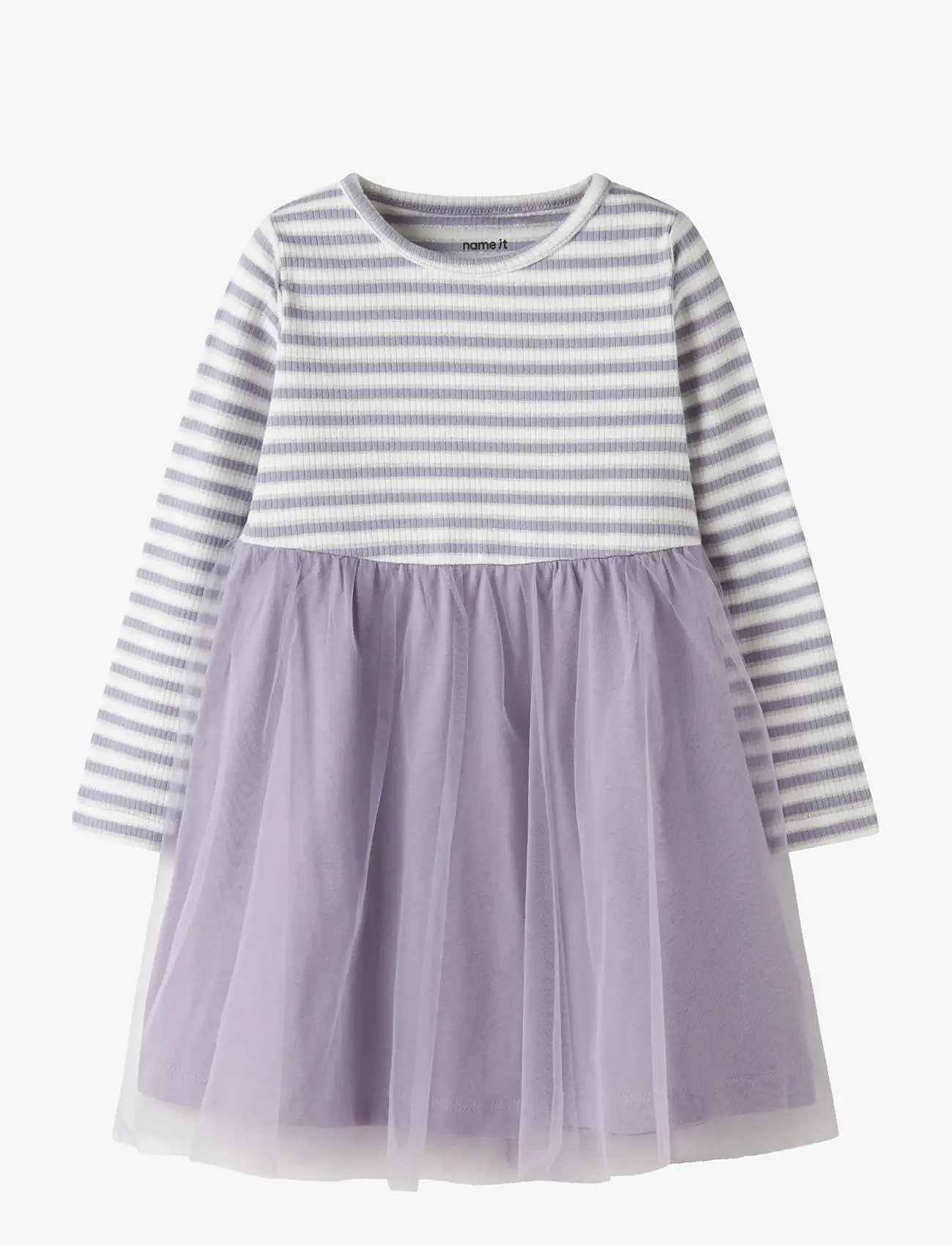 name it - NMFTAIAS LS TULLE DRESS - langærmede hverdagskjoler - lavender gray - 0