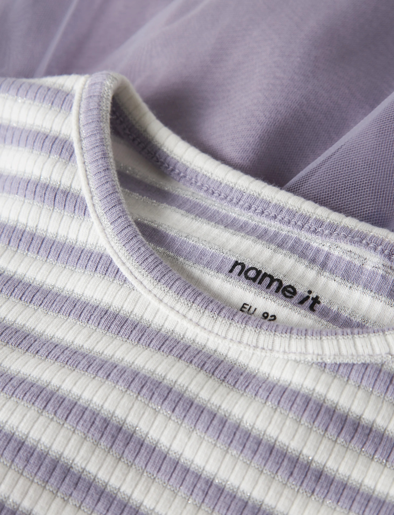 name it - NMFTAIAS LS TULLE DRESS - langærmede hverdagskjoler - lavender gray - 2