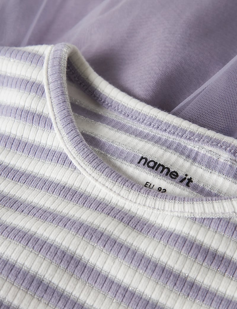 name it - NMFTAIAS LS TULLE DRESS - langærmede hverdagskjoler - lavender gray - 2