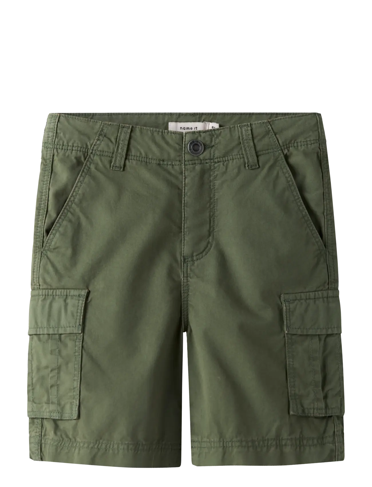 name it Nkmryan Straight Cargo Shorts 1060-Dn Tb, Børn, Lige Cargoshorts, Kakigrøn, Str: 158