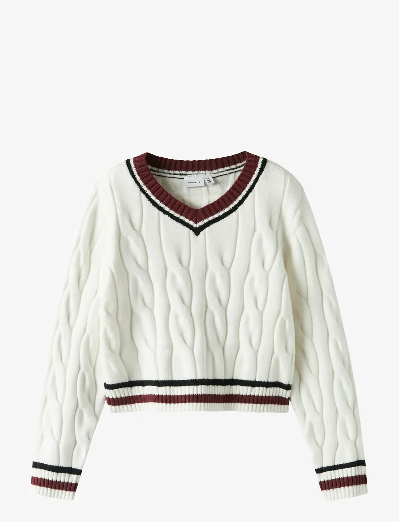 name it - NKFTEPPIE LS SHORT KNIT - trøjer - cloud dancer - 1