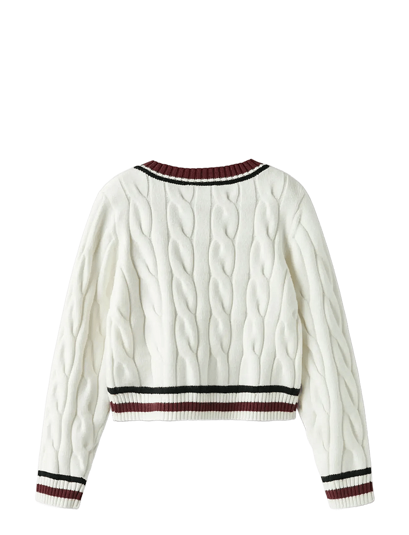 name it - NKFTEPPIE LS SHORT KNIT - pullover - cloud dancer - 2