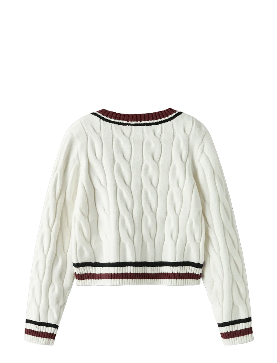 name it - NKFTEPPIE LS SHORT KNIT - neulepuserot - cloud dancer - 2