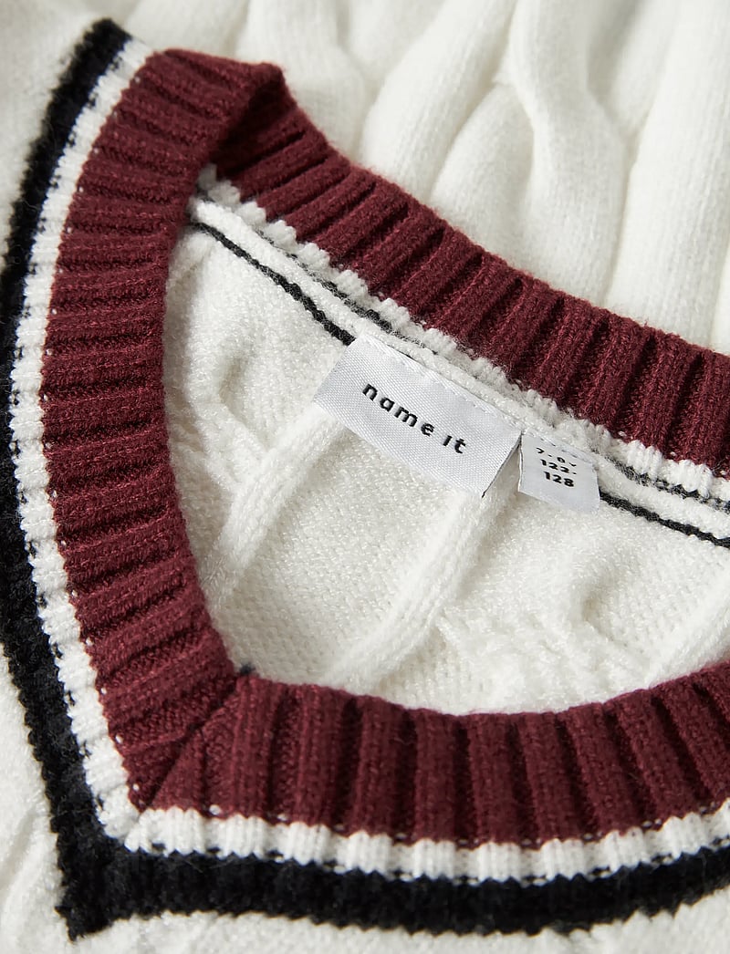 name it - NKFTEPPIE LS SHORT KNIT - pullover - cloud dancer - 3