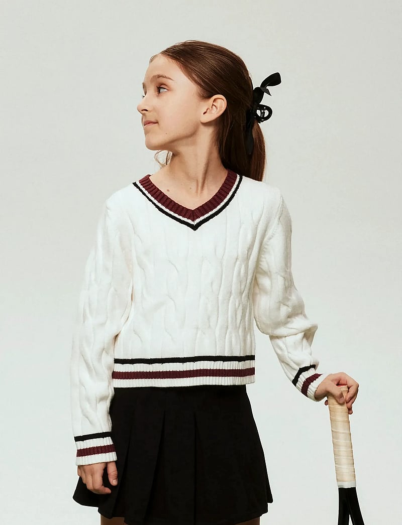 name it - NKFTEPPIE LS SHORT KNIT - pullover - cloud dancer - 4