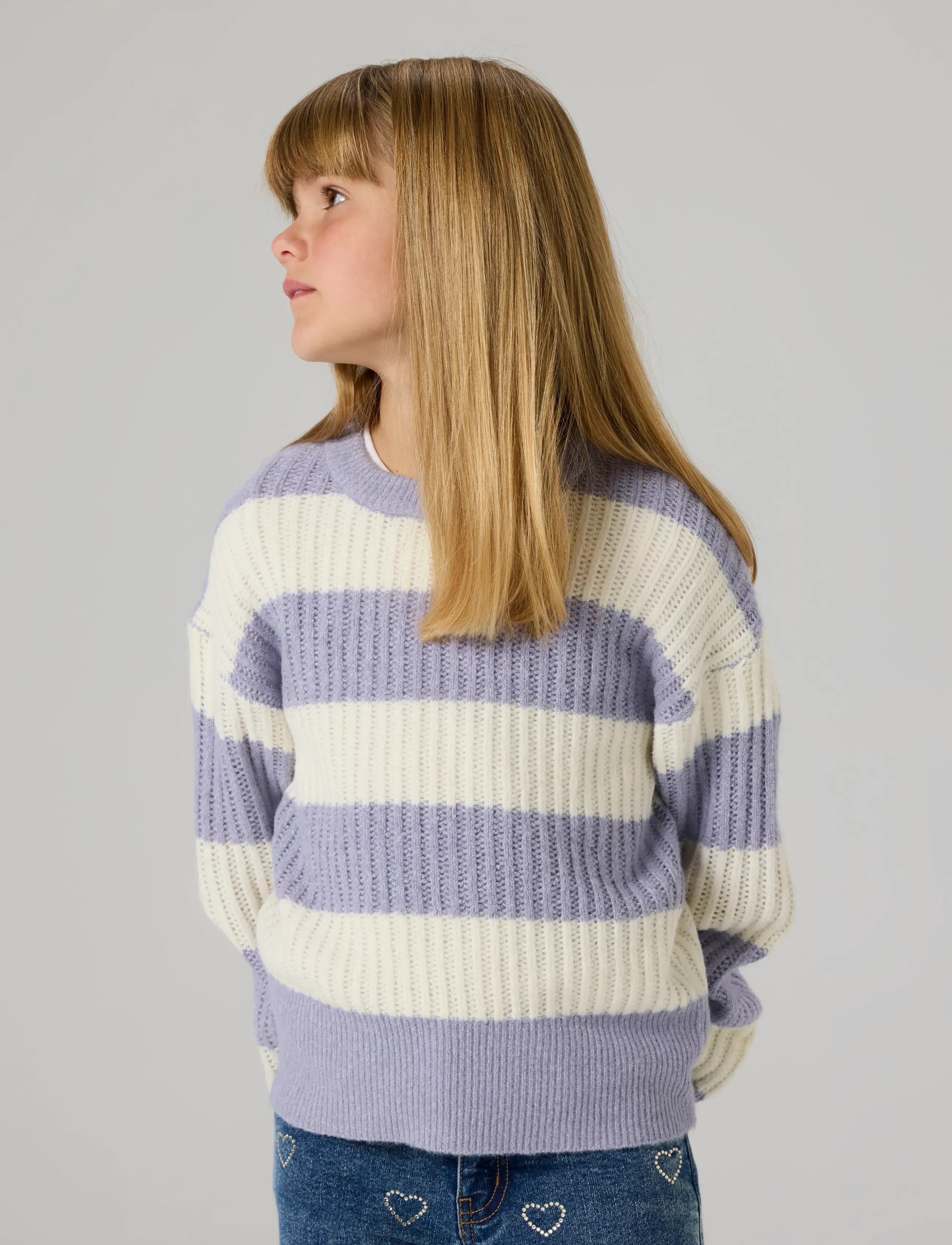 name it Nkftotina Ls Knit, 122-128, Purple, Strik > Pullovere, Børn