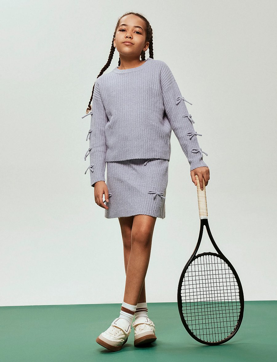name it - NKFTARIN LS KNIT - trøjer - lavender gray - 4