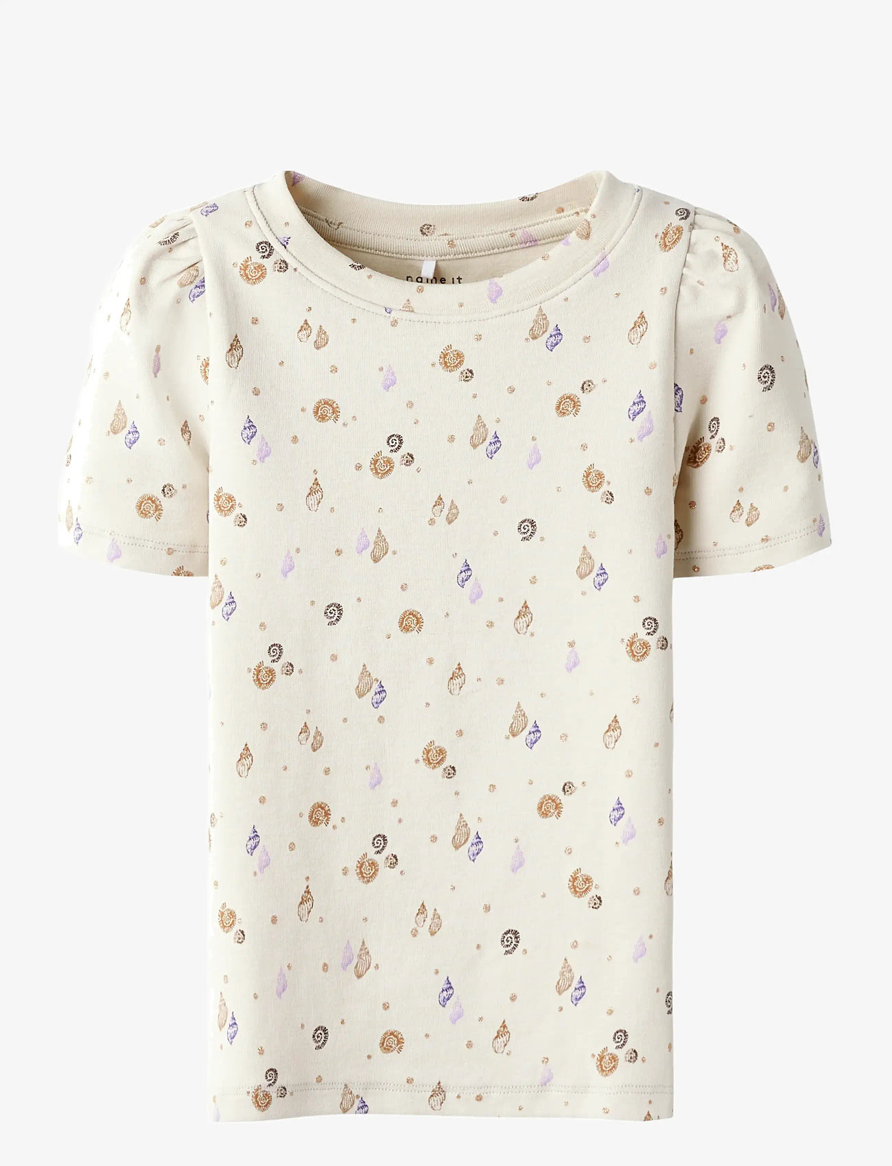 name it - NMFHILINE SS SLIM TOP - kurzärmelige - sandshell - 0