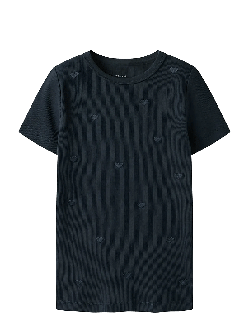 name it - NMFNAKAL SS SLIM TOP NOOS - overhemden met korte mouwen - dark sapphire - 1