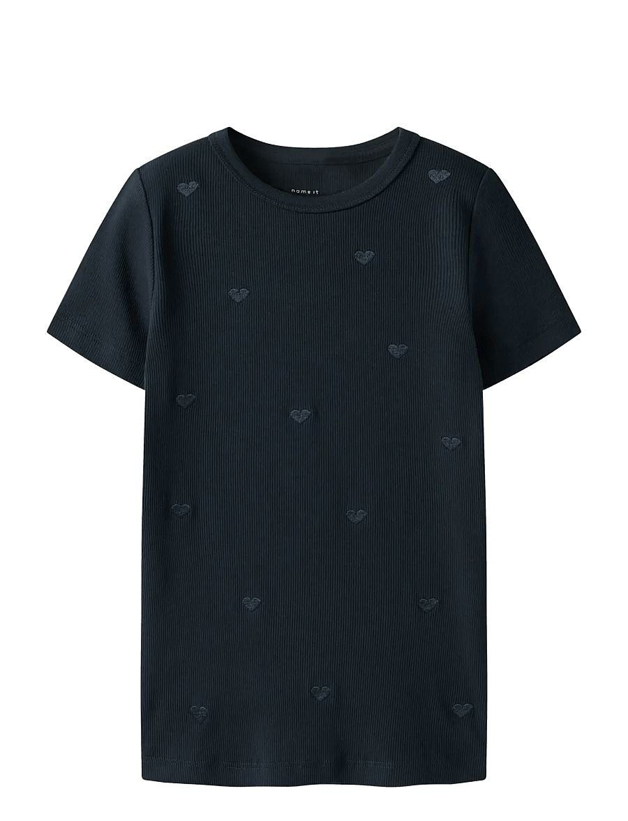 name it - NMFNAKAL SS SLIM TOP NOOS - kortärmade skjortor - dark sapphire - 1