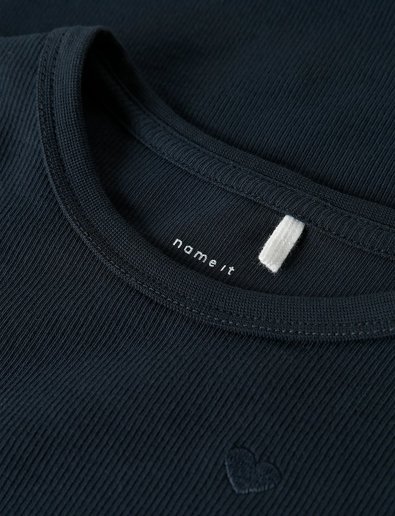 name it - NMFNAKAL SS SLIM TOP NOOS - overhemden met korte mouwen - dark sapphire - 3