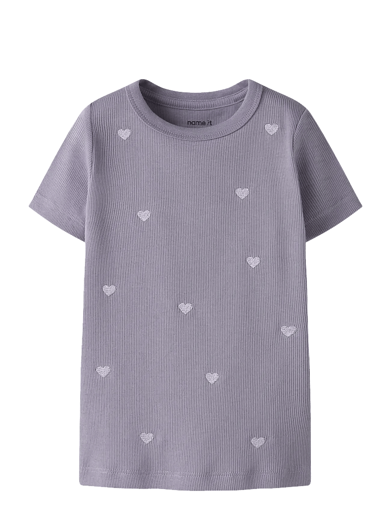 name it - NMFNAKAL SS SLIM TOP NOOS - lühikeste varrukatega särgid - lavender gray - 0