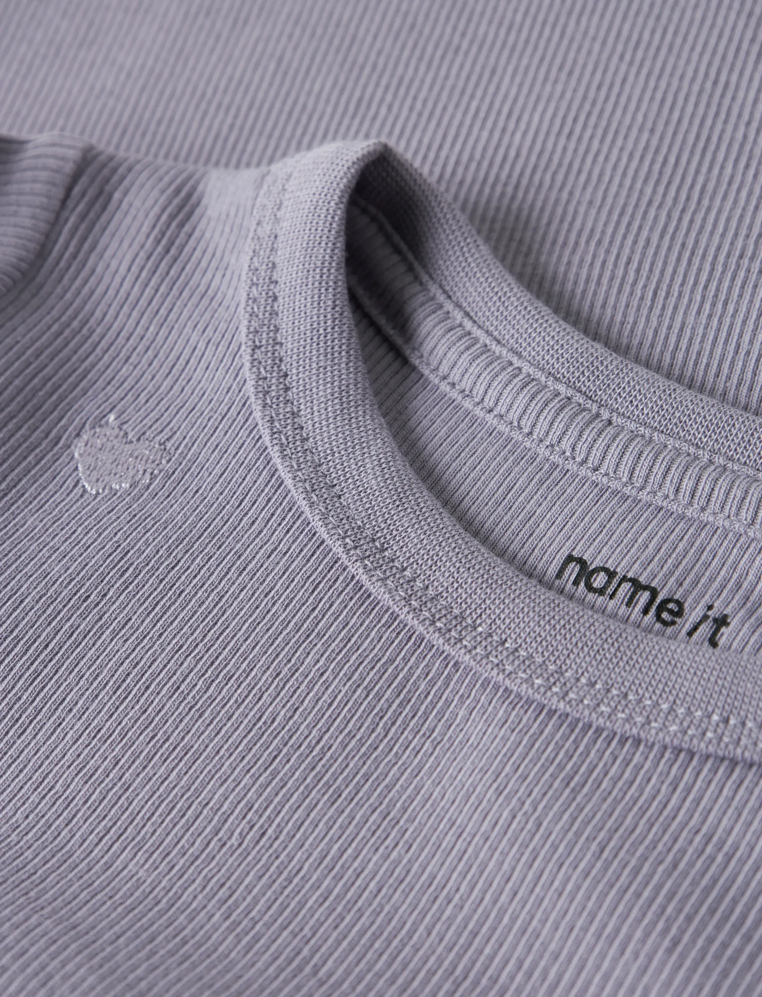 name it - NMFNAKAL SS SLIM TOP NOOS - lyhythihaiset kauluspaidat - lavender gray - 2