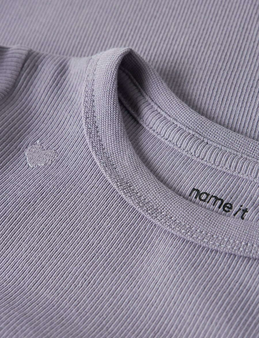 name it - NMFNAKAL SS SLIM TOP NOOS - kortärmade skjortor - lavender gray - 2