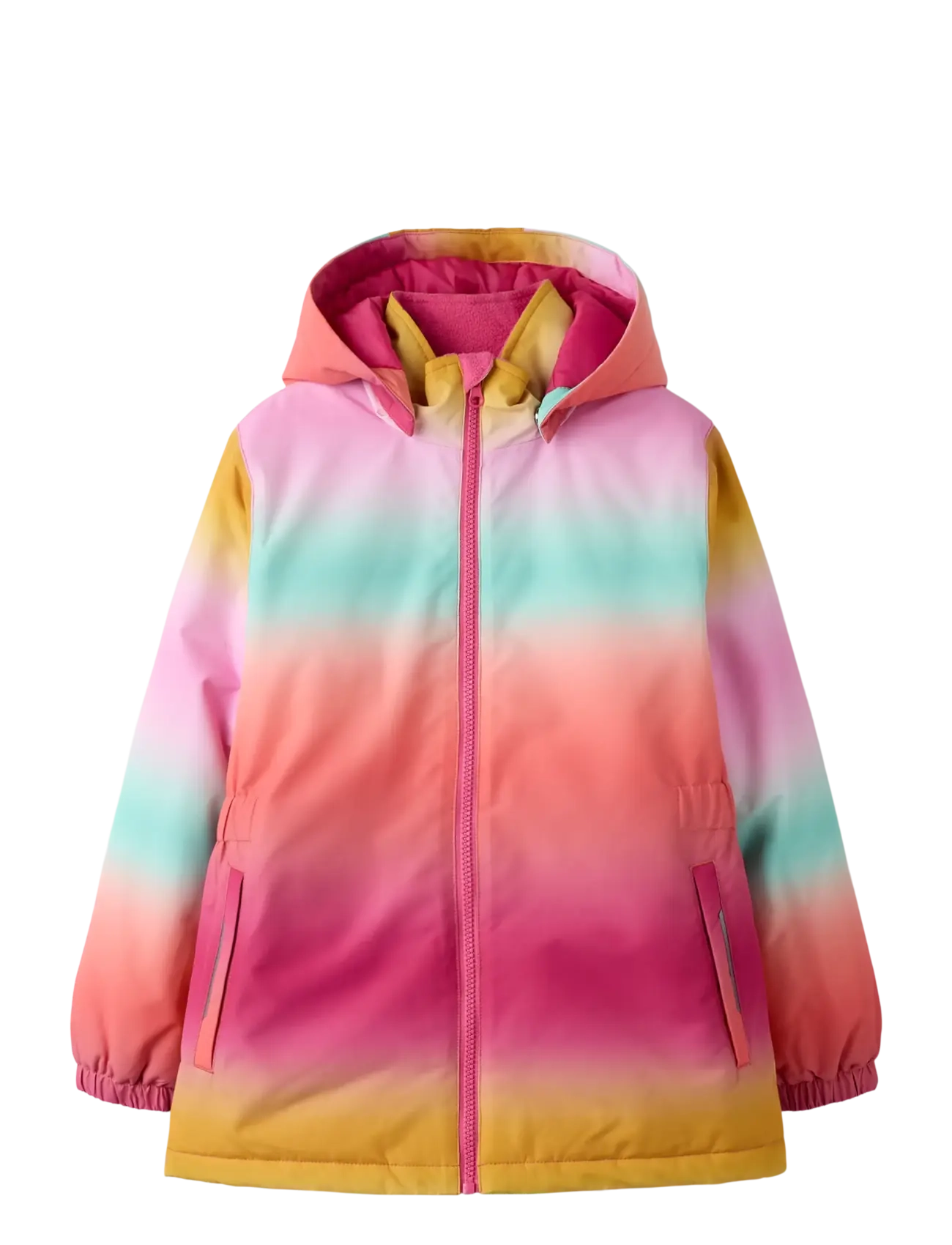 name it NKFPSNOW10 JACKET AOP FO - Õueriided - ROSEBLOOM / pink/rose