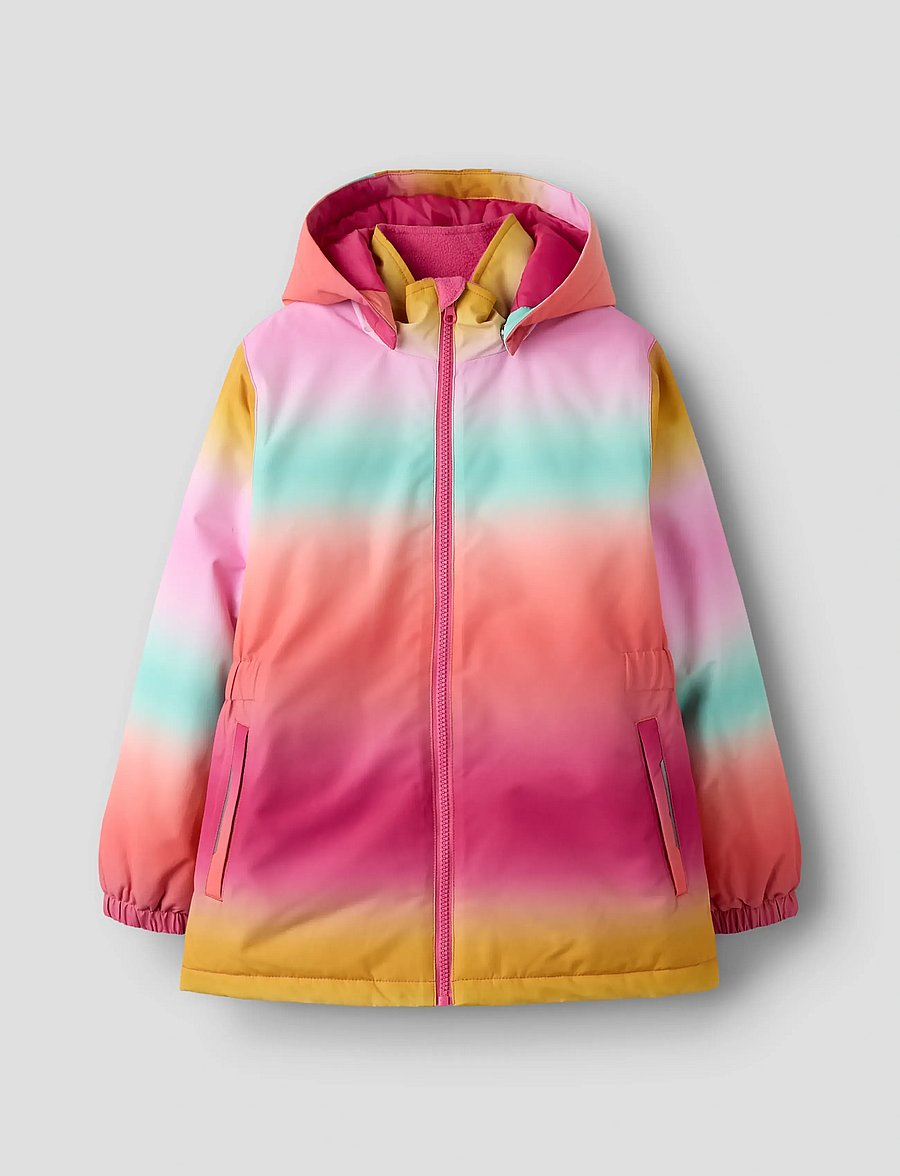 name it - NKFPSNOW10 JACKET AOP FO - parkad - rosebloom - 0