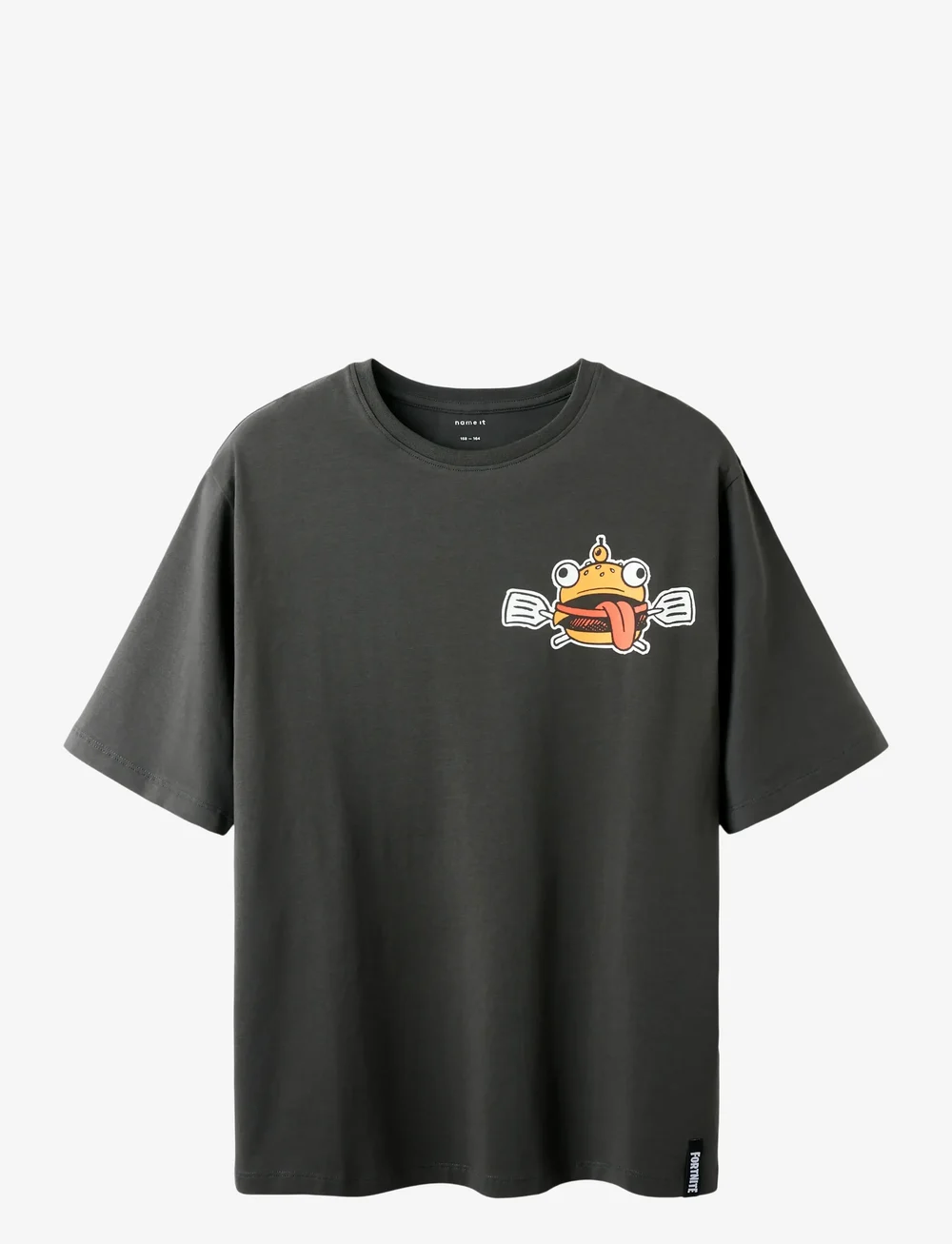 name it - NKMALFRED FORTNITE NREG SS TOP BOX BFU - lühikeste varrukatega t-särgid - raven - 1