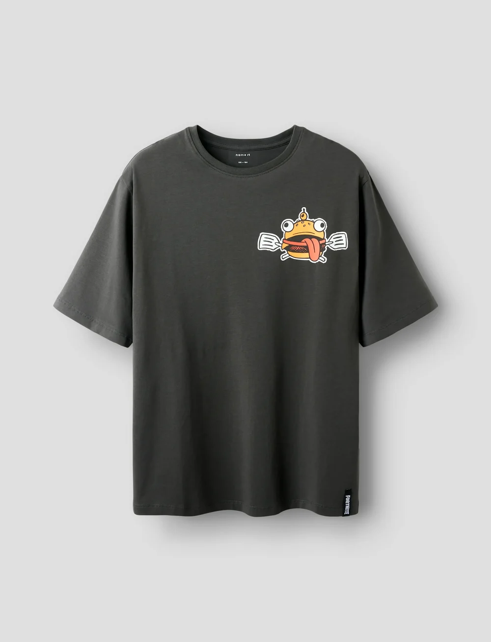 name it - NKMALFRED FORTNITE NREG SS TOP BOX BFU - lühikeste varrukatega t-särgid - raven - 0