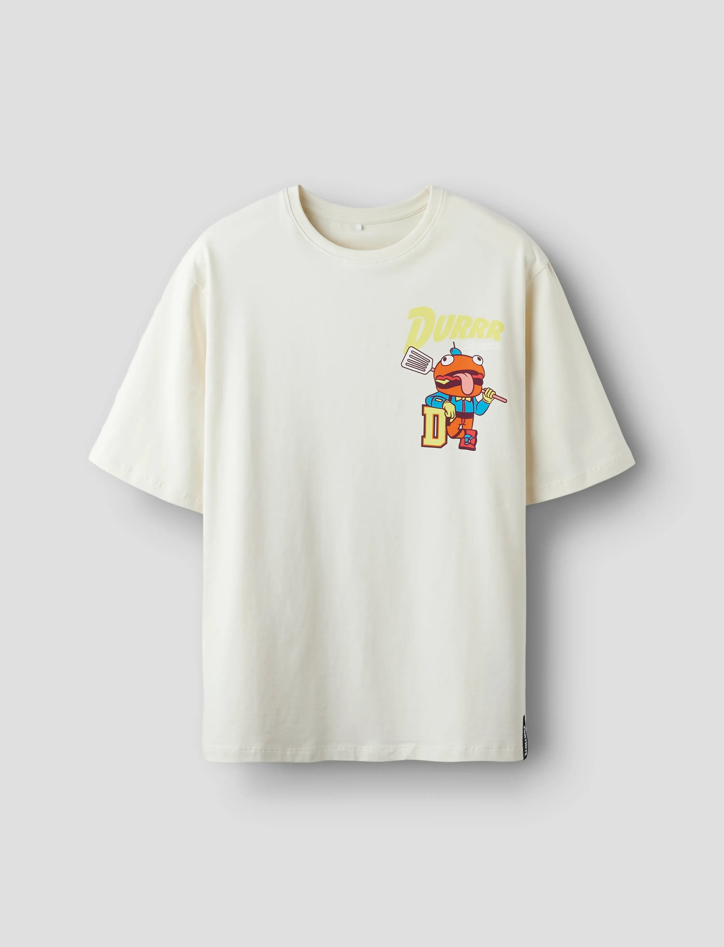 name it - NKMALFRED FORTNITE NREG SS TOP BOX BFU - kortærmede t-shirts - turtledove - 3