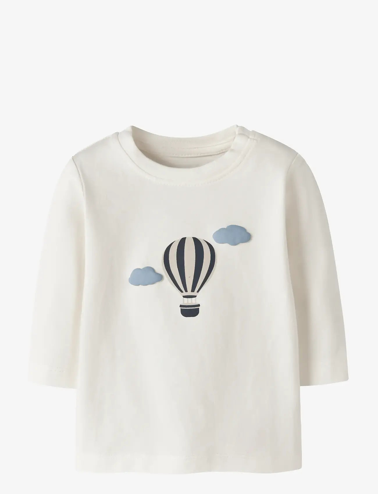 name it - NBMVOBBI LS TOP BOX - langærmede t-shirts - cloud dancer - 0