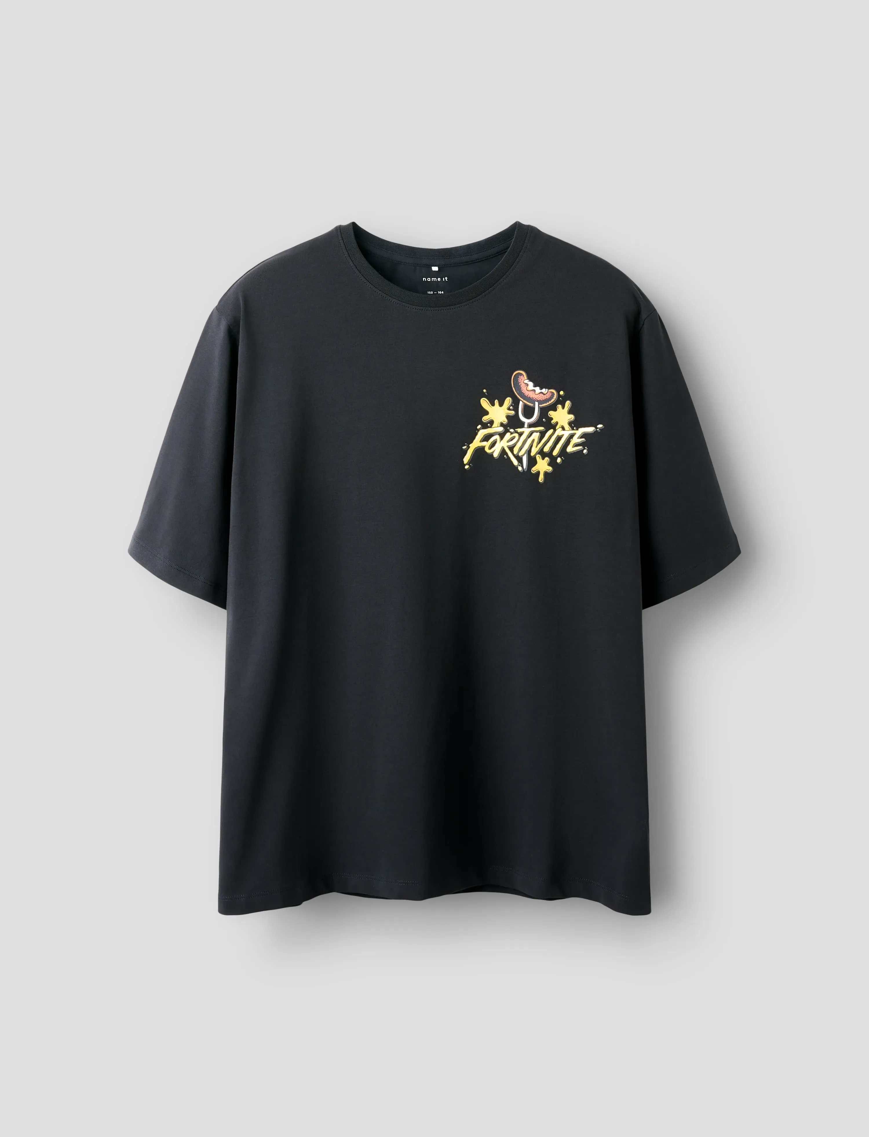 name it - NKMJURG FORTNITE NREG SS TOP BFU - kurzärmelige - black - 2