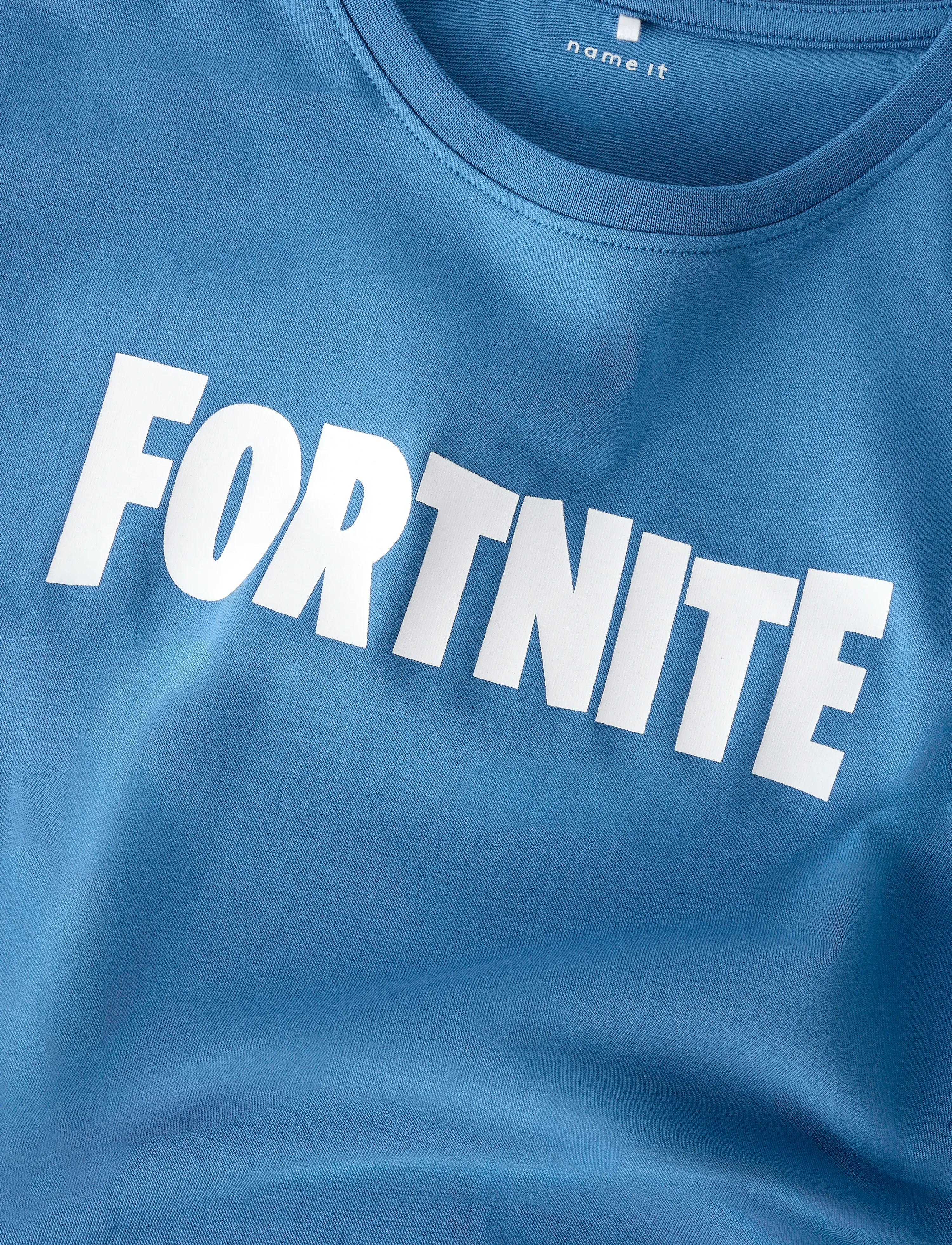 name it - NKMJUNIOR FORTNITE NREG SS TOP BFU - kurzärmelige - vallarta blue - 2