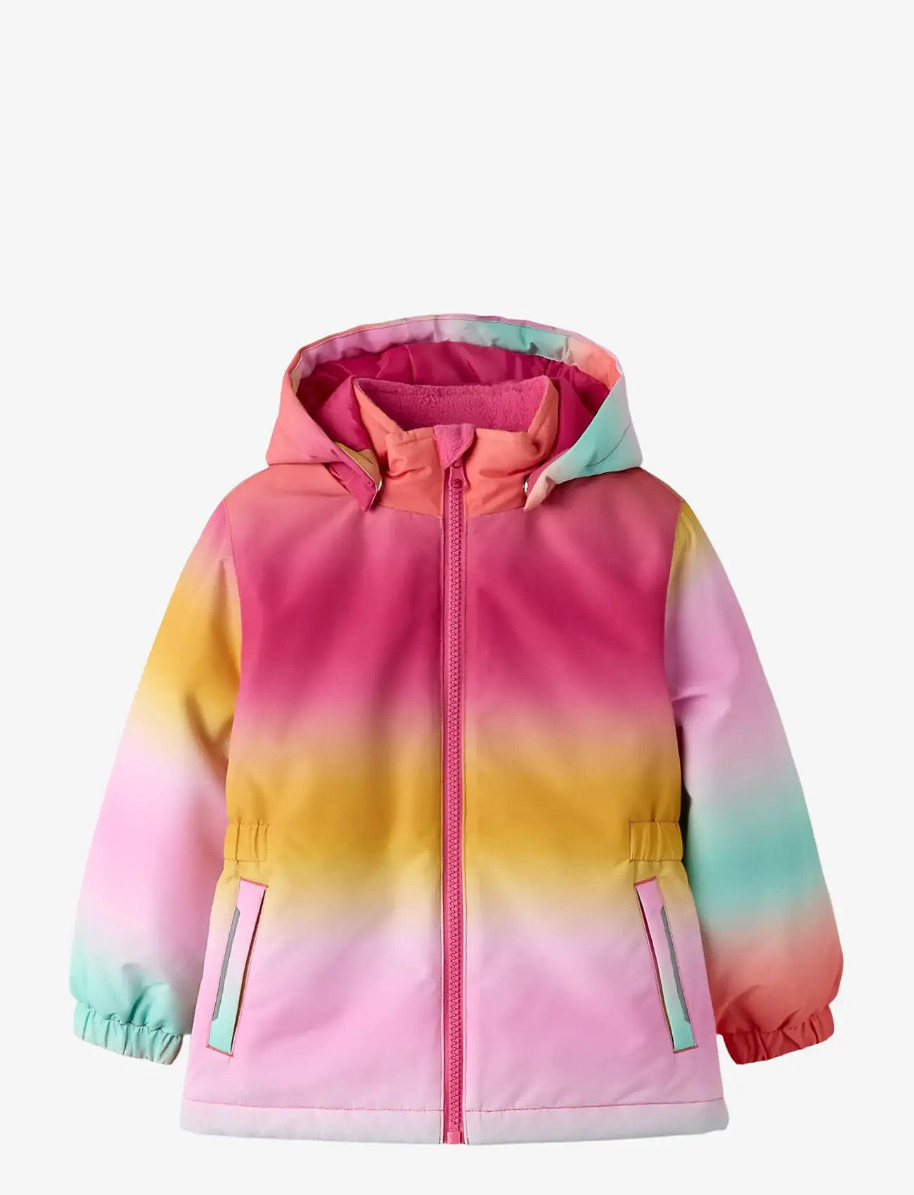 name it - NMFPSNOW10 JACKET AOP FO - dunjakker & forede jakker - rosebloom - 0