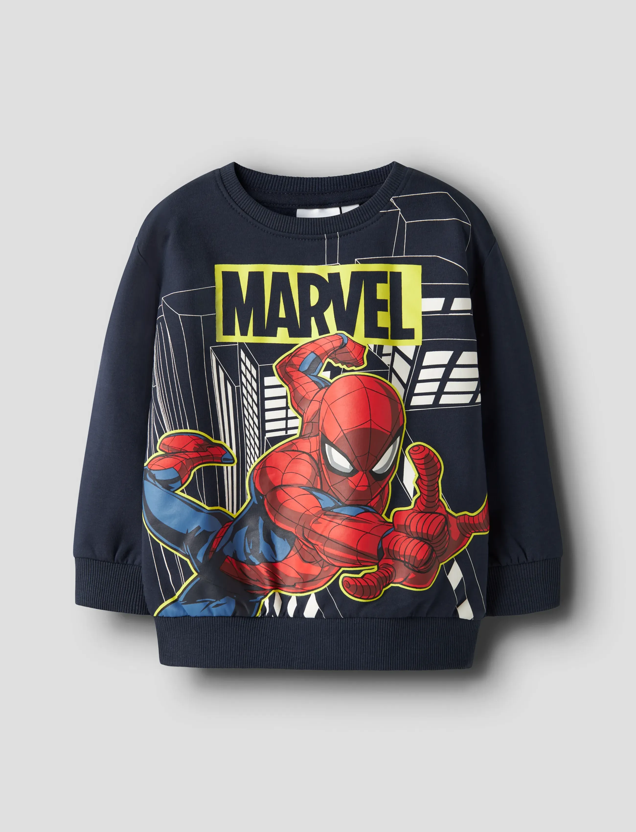 name it - NMMDION SPIDER NREG SWEAT UNB NOOS MAR - sweatshirts - navy blazer - 0