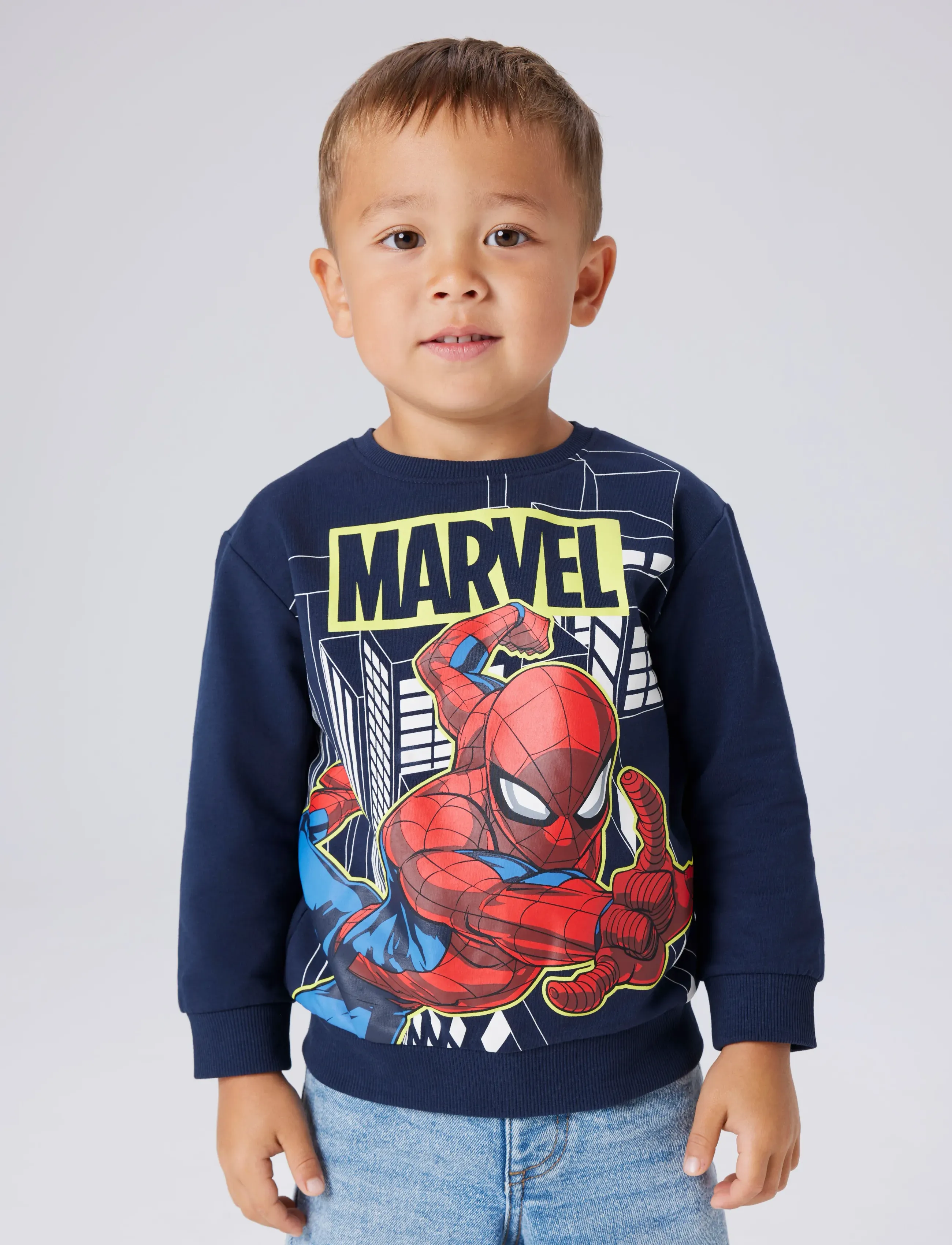 name it - NMMDION SPIDER NREG SWEAT UNB NOOS MAR - sweatshirts - navy blazer - 4