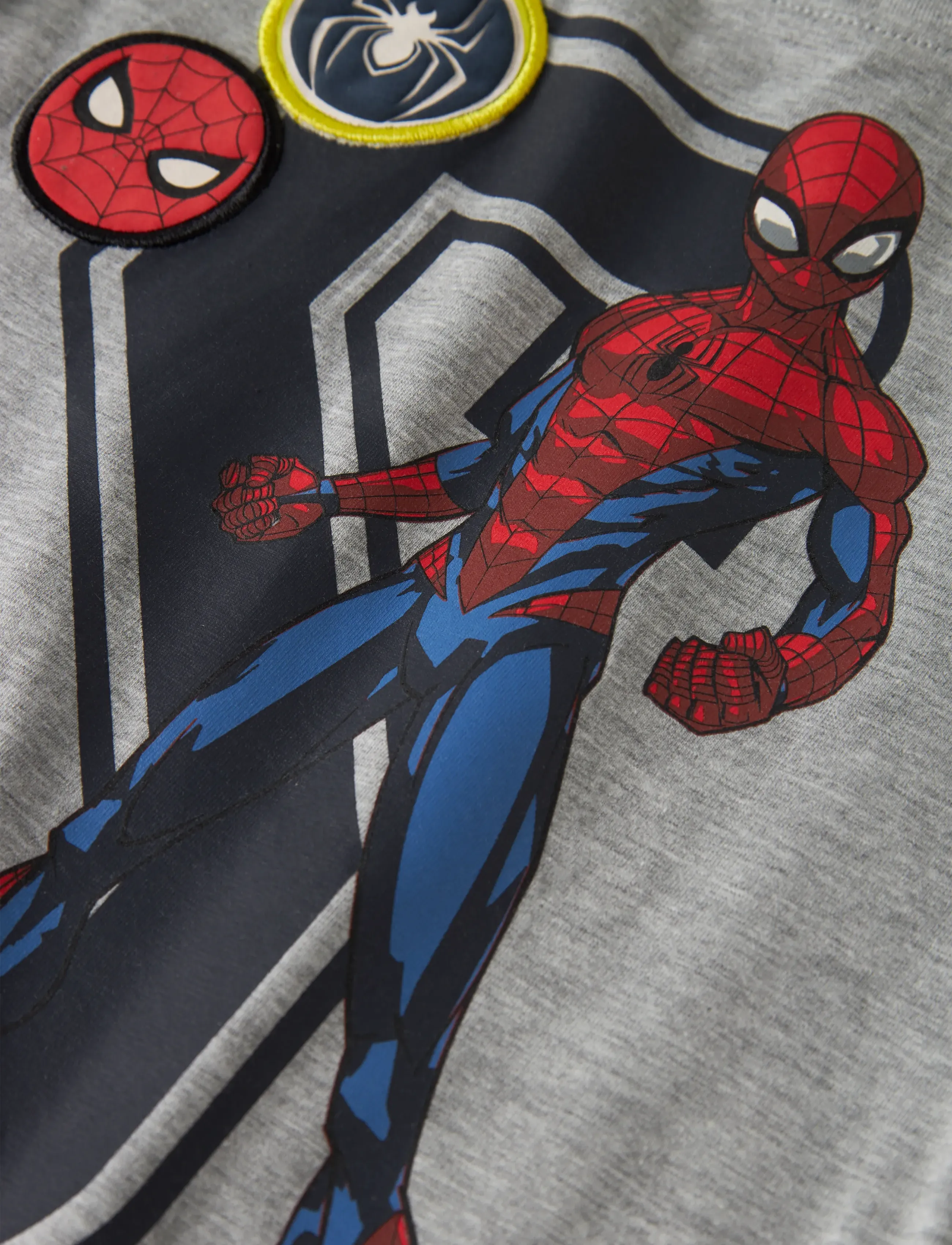 name it - NMMDEEP SPIDER LS NREG TOP BOX NOOS MAR - t-krekli ar garām piedurknēm - grey melange - 3