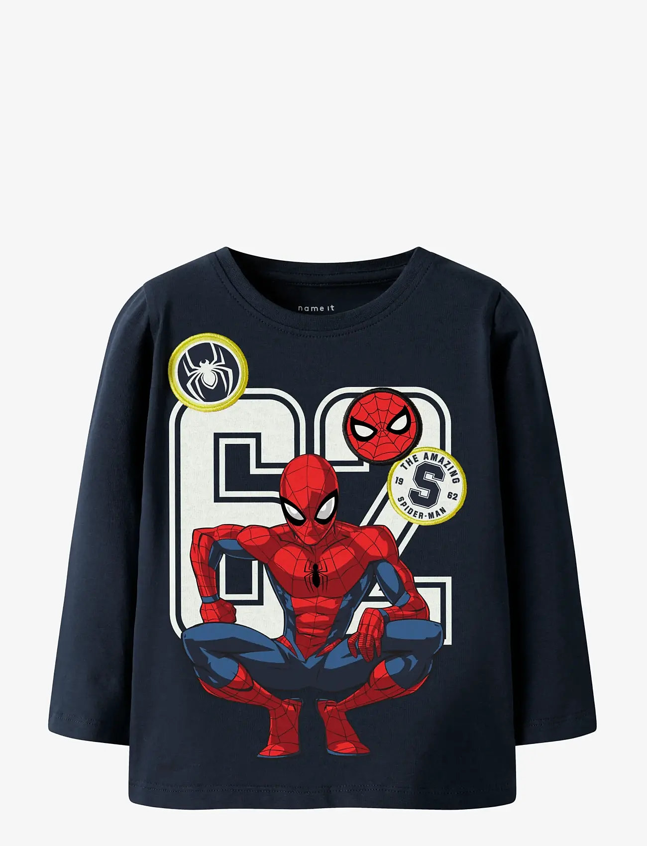 name it - NMMDEEP SPIDER LS NREG TOP BOX NOOS MAR - langærmede t-shirts - navy blazer - 1