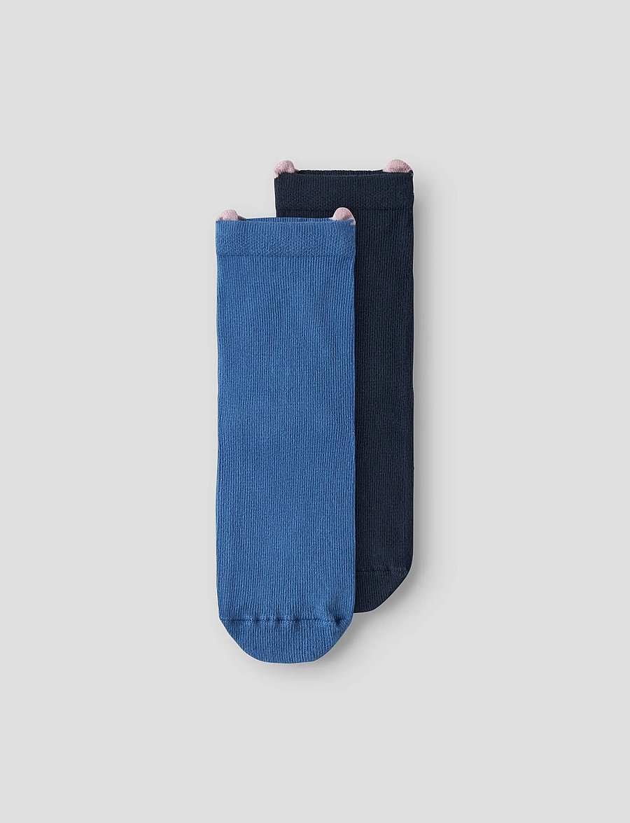name it - NMMDOHNNY STITCH 2P SOCK WDI - strümpfe - navy blazer - 0