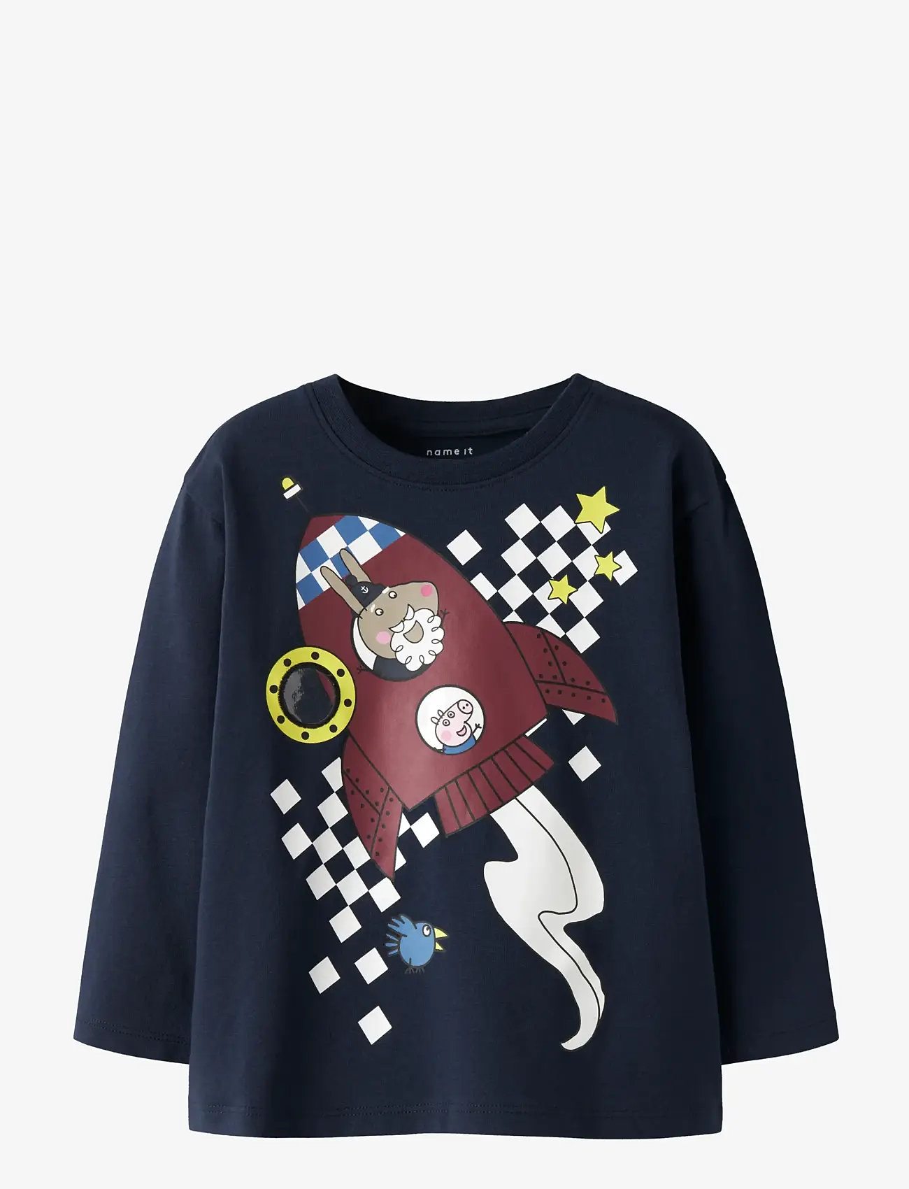 name it - NMMDALLAS PEPPA LS NREG TOP BOX CPLG - langærmede t-shirts - navy blazer - 1