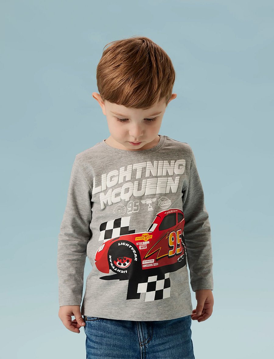 name it - NMMDRACO CARS LS NREG TOP BOX WDI - t-shirts à manches longues - grey melange - 0