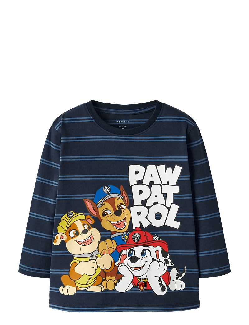 name it - NMMJOSHUE PAW LS NREG TOP NOOS CPLG - langærmede t-shirts - navy blazer - 1