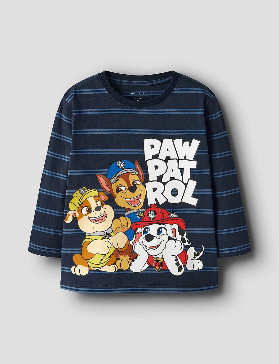 name it - NMMJOSHUE PAW LS NREG TOP NOOS CPLG - t-krekli ar garām piedurknēm - navy blazer - 0