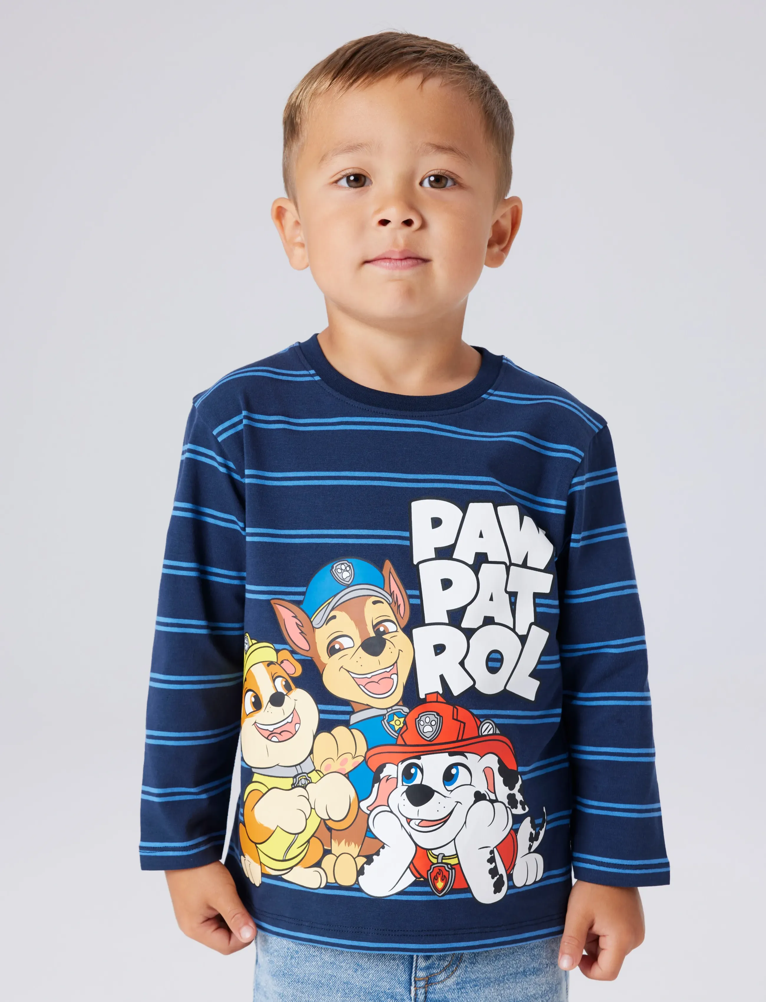 name it - NMMJOSHUE PAW LS NREG TOP NOOS CPLG - long-sleeved t-shirts - navy blazer - 4