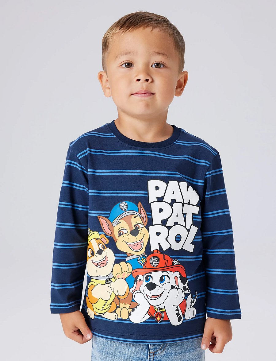 name it - NMMJOSHUE PAW LS NREG TOP NOOS CPLG - t-krekli ar garām piedurknēm - navy blazer - 4