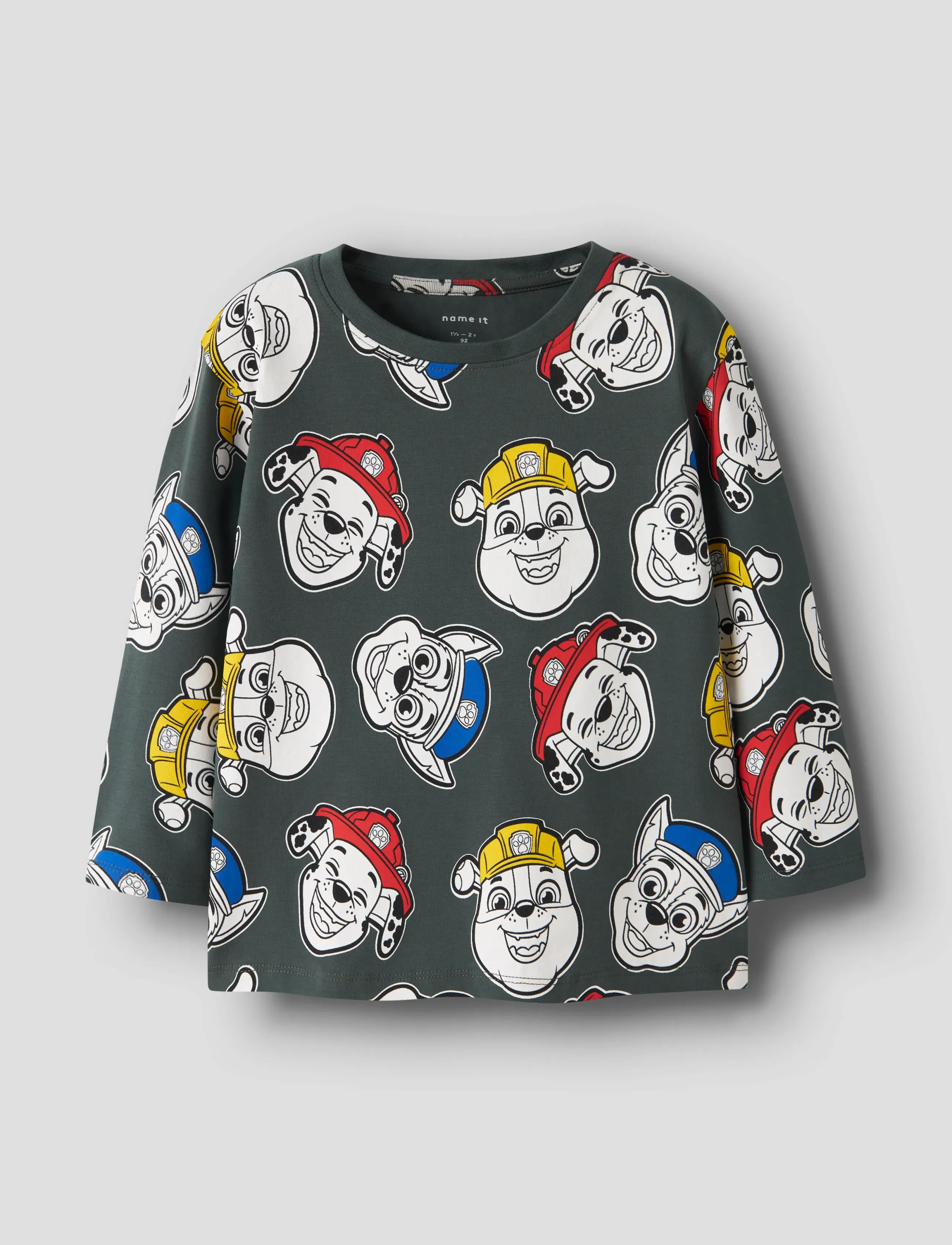 name it NMMJORGEN PAW LS NREG TOP CPLG - Toppe og t-shirts - URBAN CHIC / grey