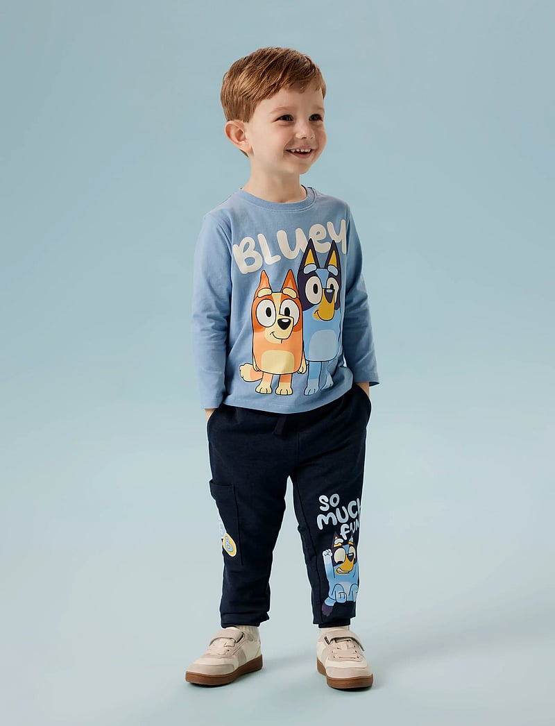 name it - NMMJARED BLUEY NREG SWE PANTS UNB SKY - jogginghosen - navy blazer - 0
