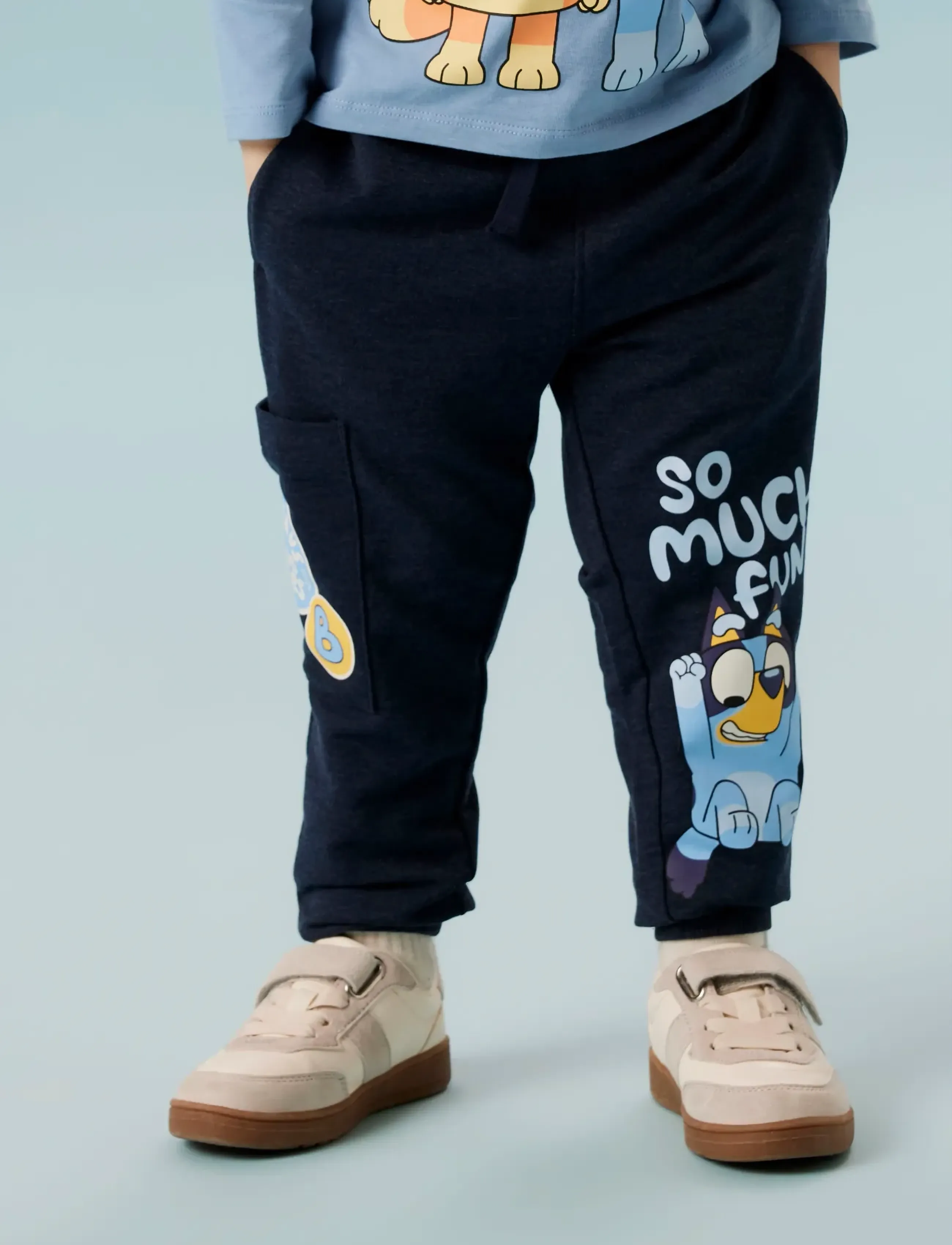 name it - NMMJARED BLUEY NREG SWE PANTS UNB SKY - jogginghosen - navy blazer - 3