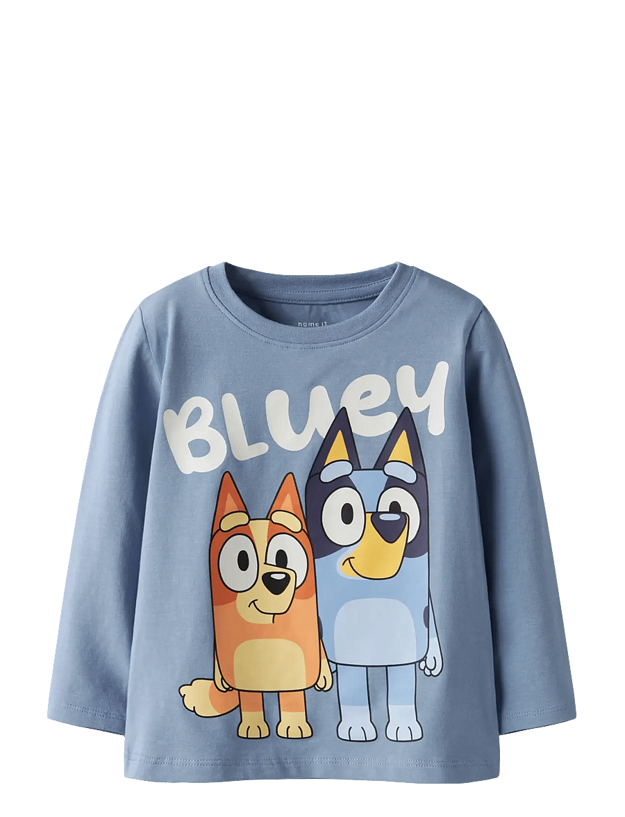 name it - NMMJONAS BLUEY LS NREG TOP BOX SKY - langærmede t-shirts - endless sky - 0