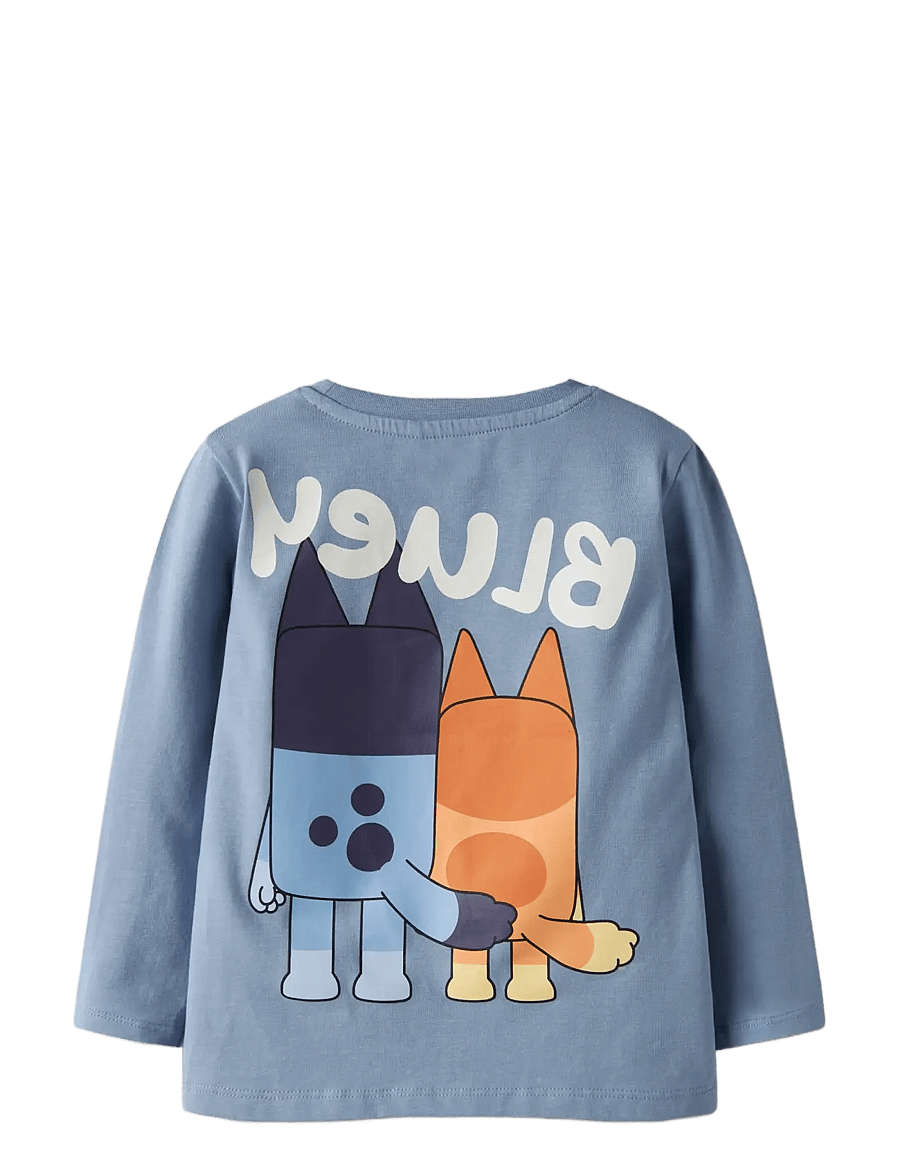 name it - NMMJONAS BLUEY LS NREG TOP BOX SKY - langærmede t-shirts - endless sky - 1